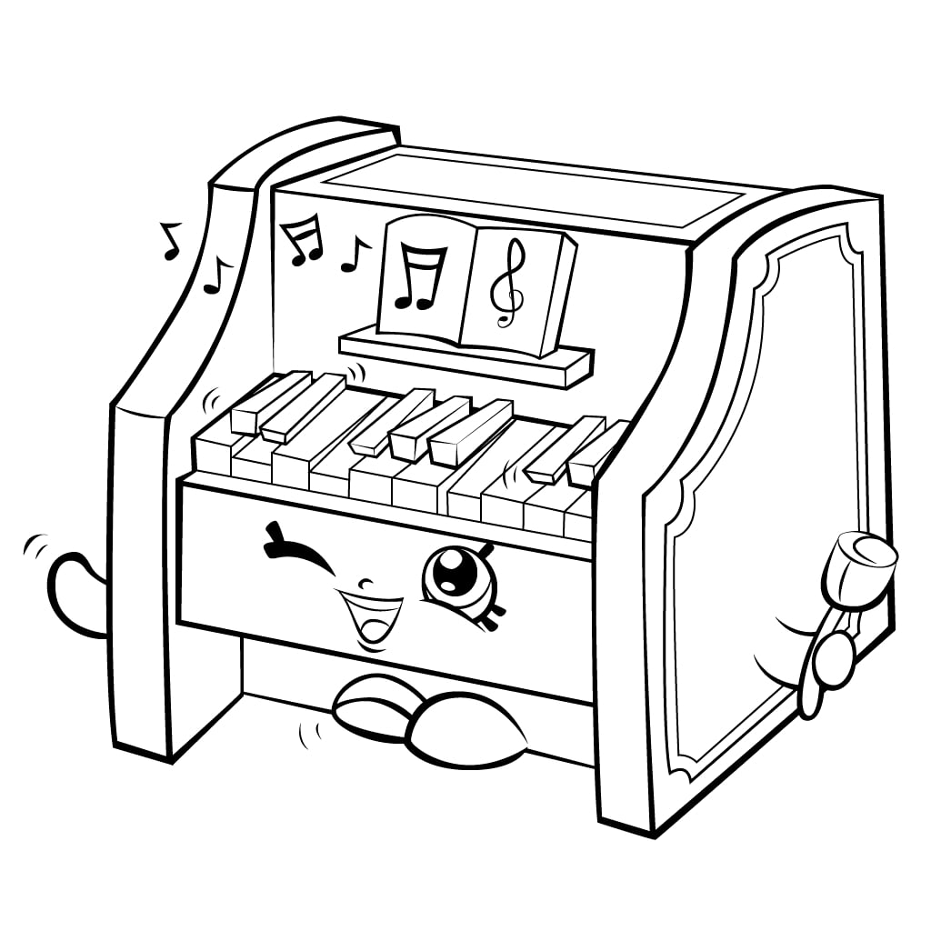 Polly Piano Shopkin Coloring Game Polly Piano Shopkin
