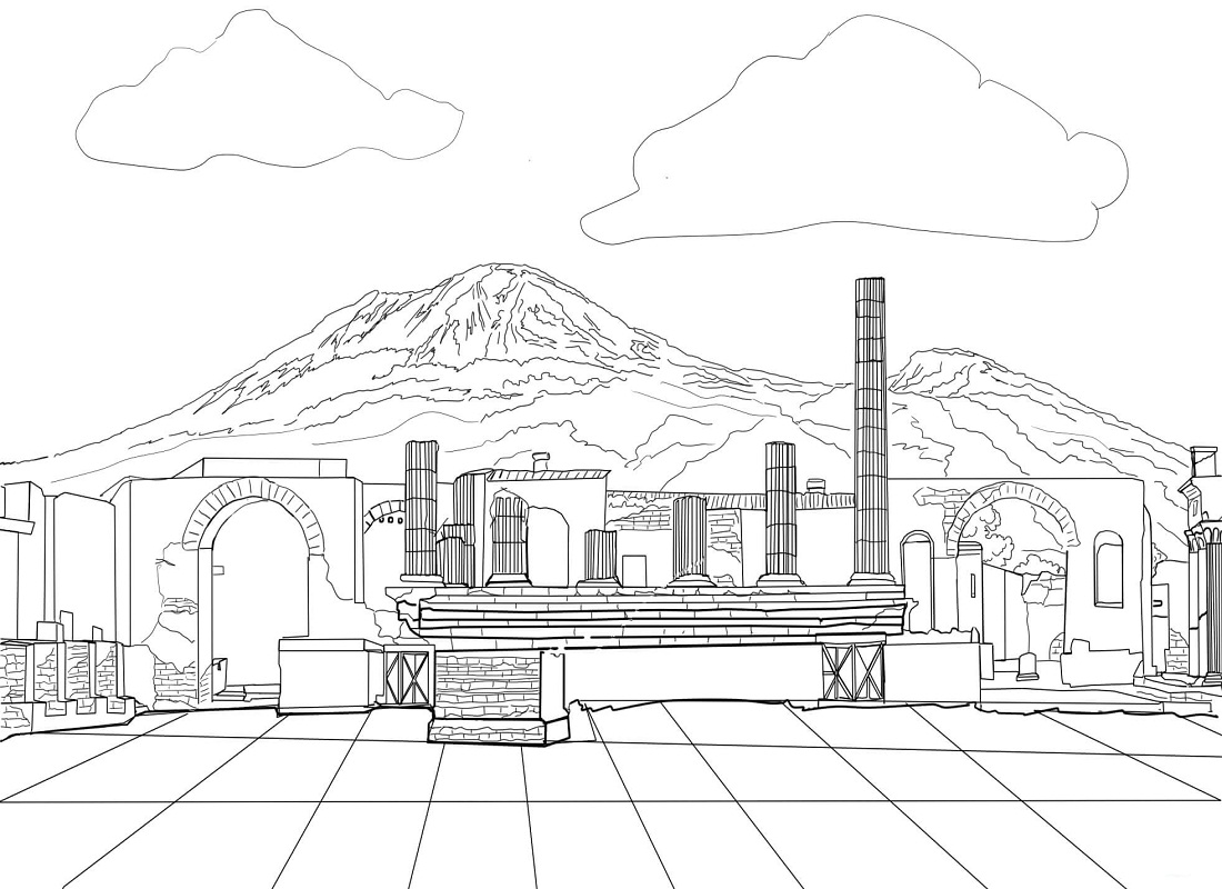 Pompeii Coloring Game Pompeii