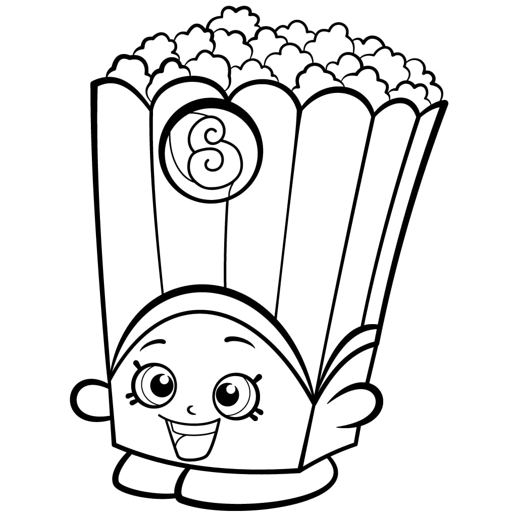 Popcorn Box Poppy Shopkins Coloring Game Popcorn Box Poppy Shopkins