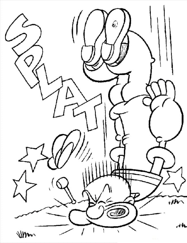 Popeye Falling Coloring Game Popeye Falling
