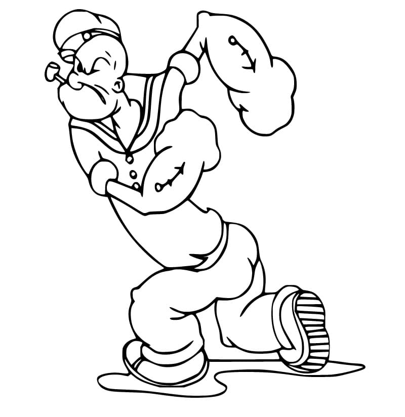 Popeye is Angry Coloring Game Popeye is Angry