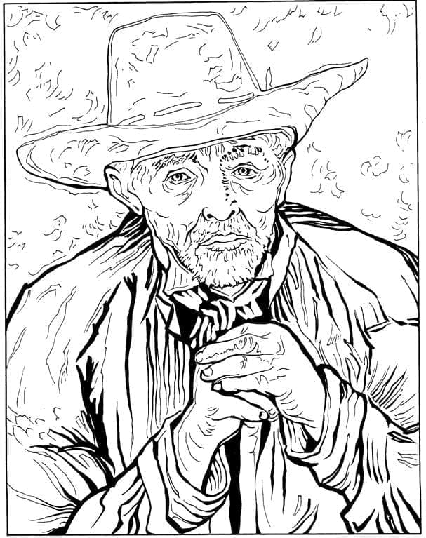 Portrait Of Patience Escalier Vincent Van Gogh Coloring Game Portrait Of Patience Escalier Vincent Van Gogh
