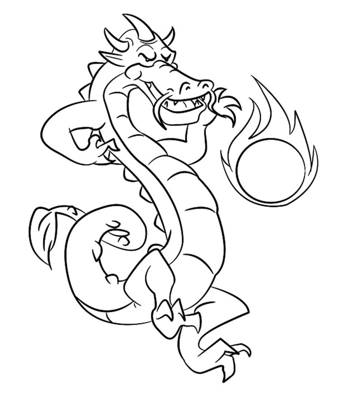 Powerful Chinese Dragon Coloring Game Powerful Chinese Dragon