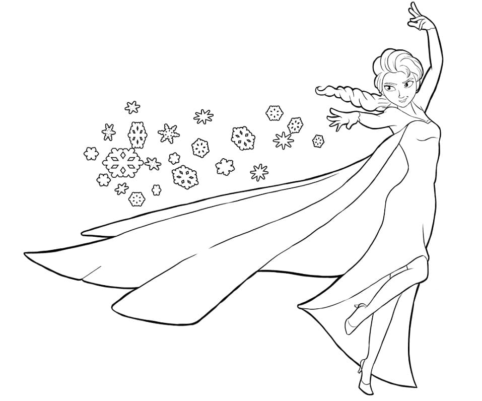 Powerful Elsa Coloring Game Powerful Elsa