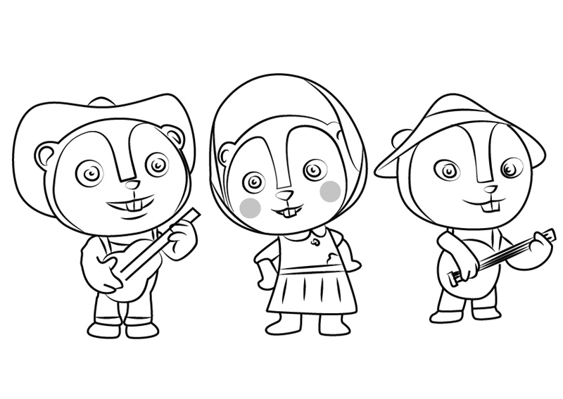 Prairie Dog Trio Coloring Game Prairie Dog Trio