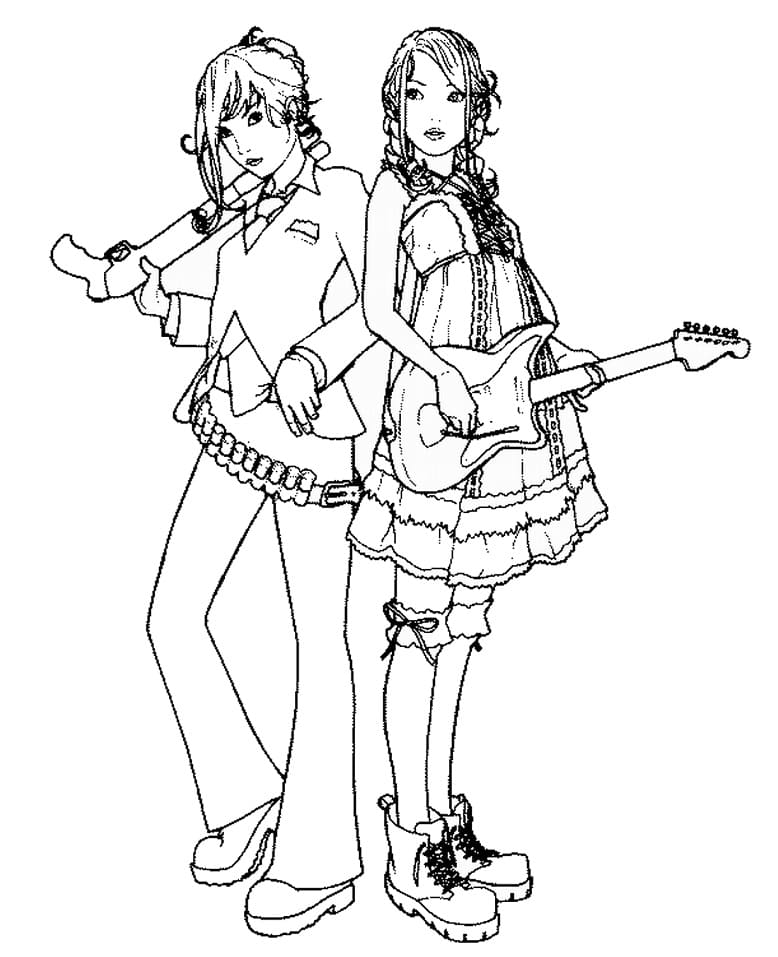 Pretty Rockstars Coloring Game Pretty Rockstars