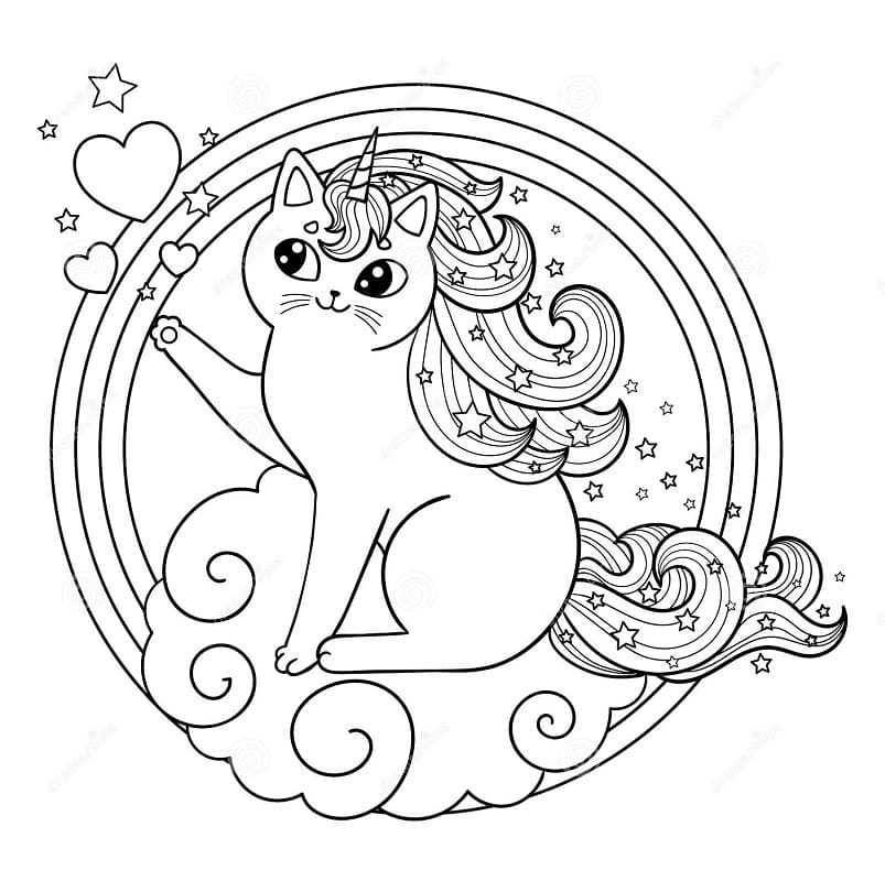 Pretty Unicorn Cat Coloring Game Pretty Unicorn Cat