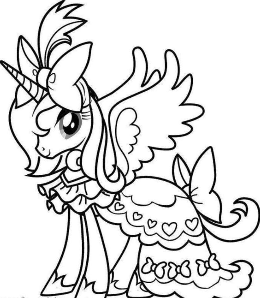 Pretty Winged Unicorn Coloring Game Pretty Winged Unicorn