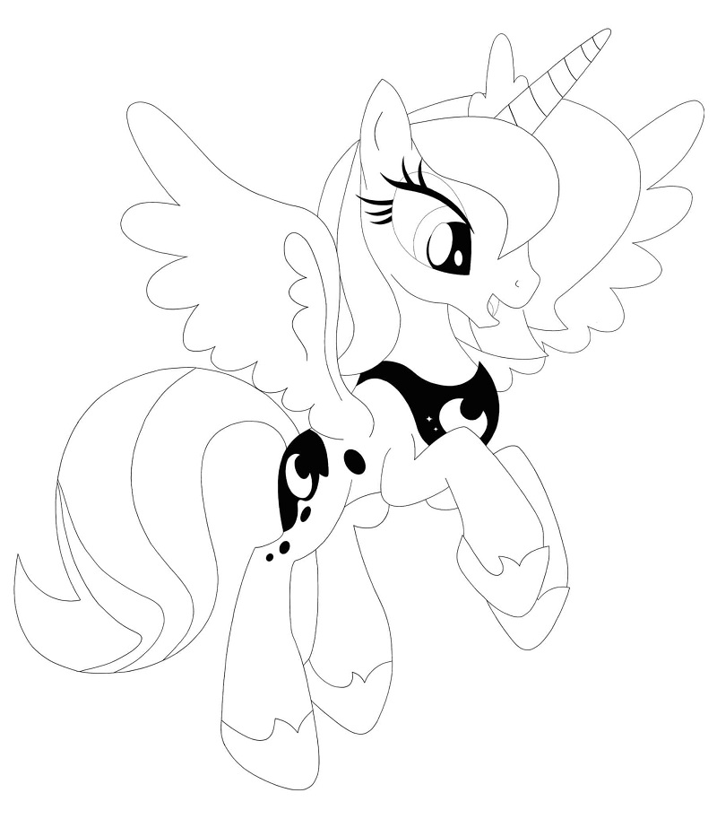 Princess Luna Smiling Coloring Game Princess Luna Smiling