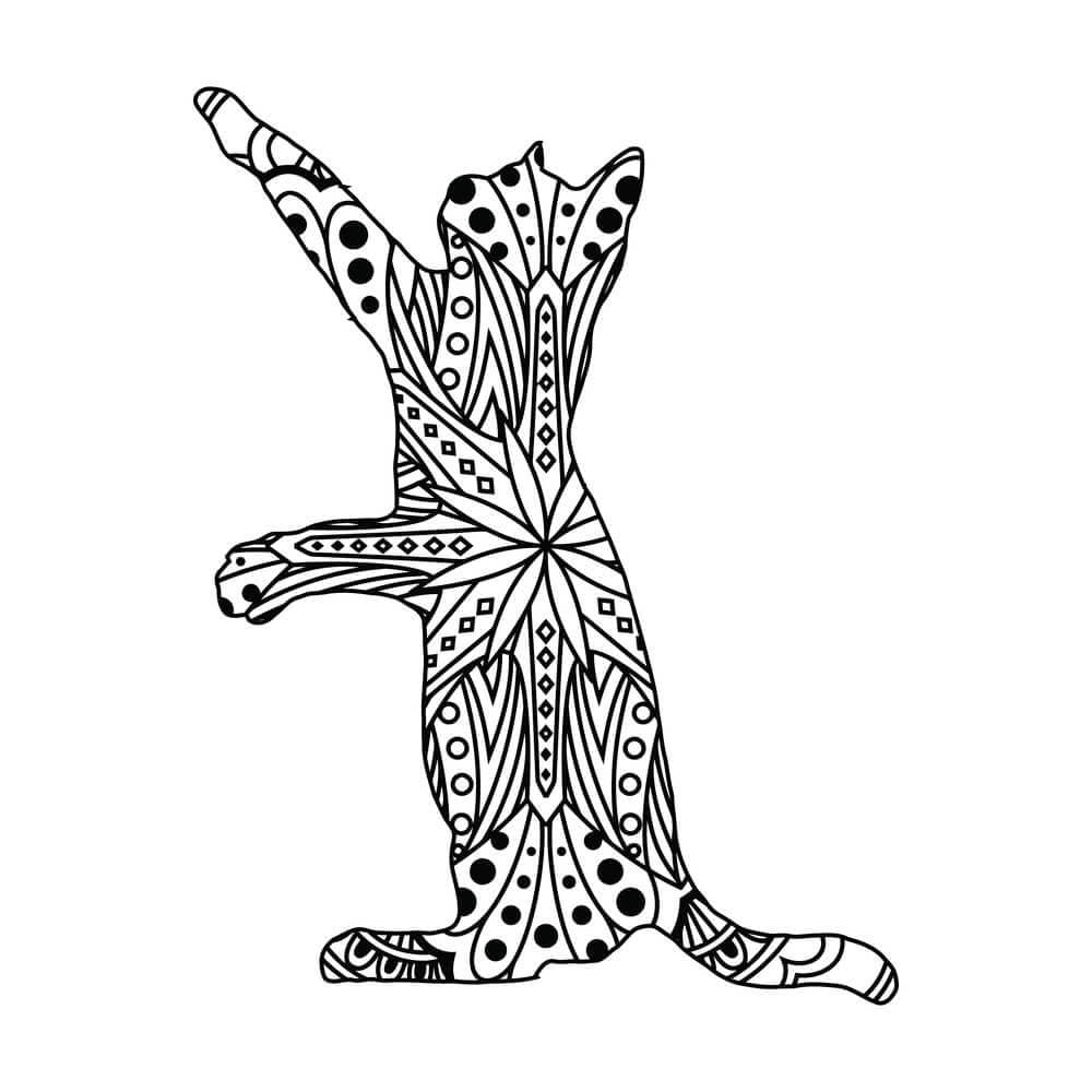Print Cat Mandala Coloring Game Print Cat Mandala