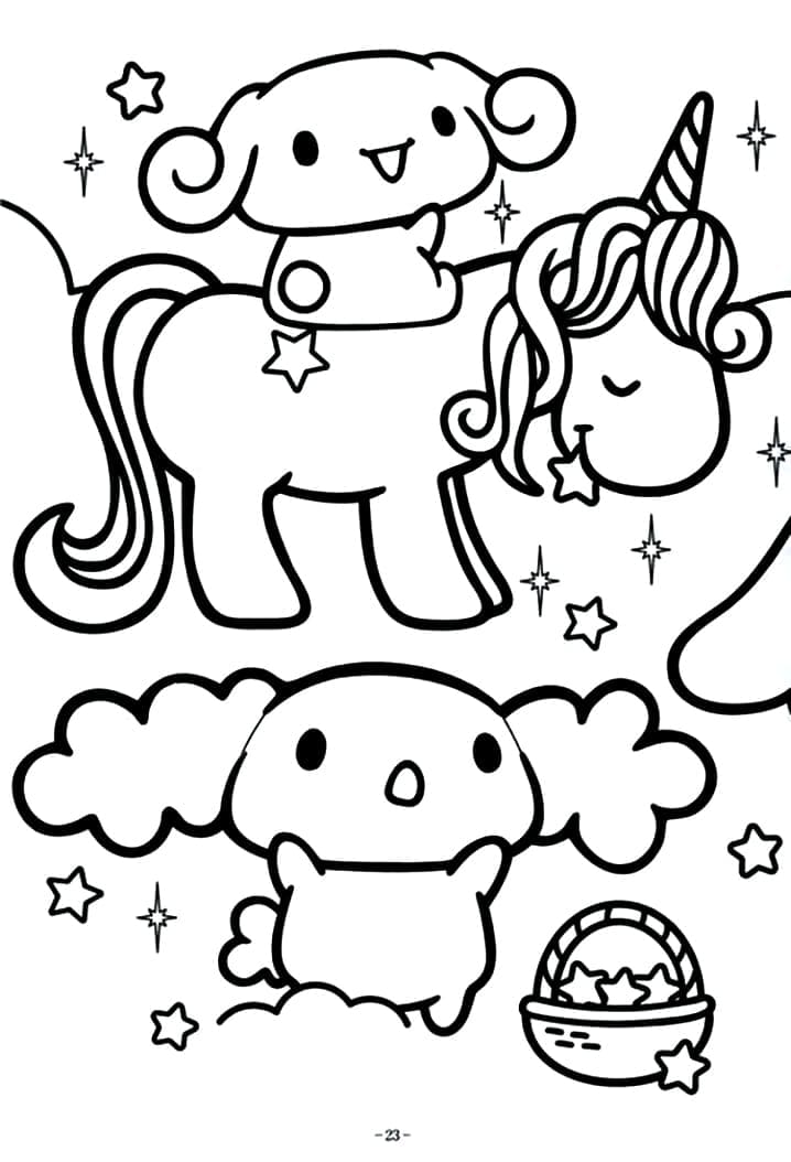 Print Cinnamoroll Coloring Game Print Cinnamoroll