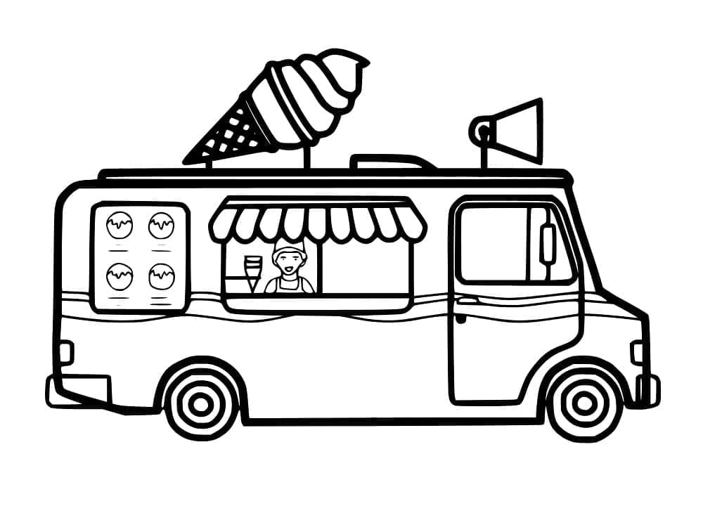 Print Ice Cream Truck Coloring Game Print Ice Cream Truck