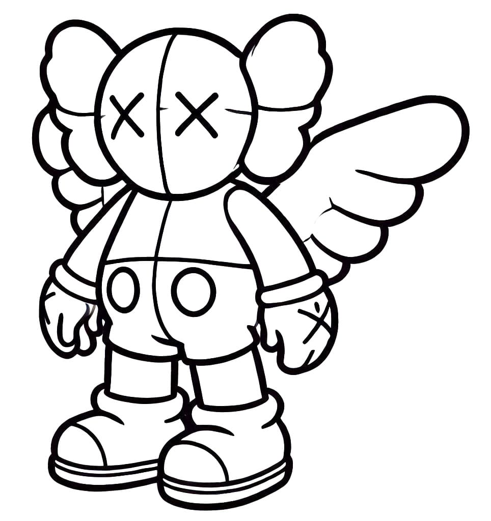 Print Kaws Coloring Game Print Kaws
