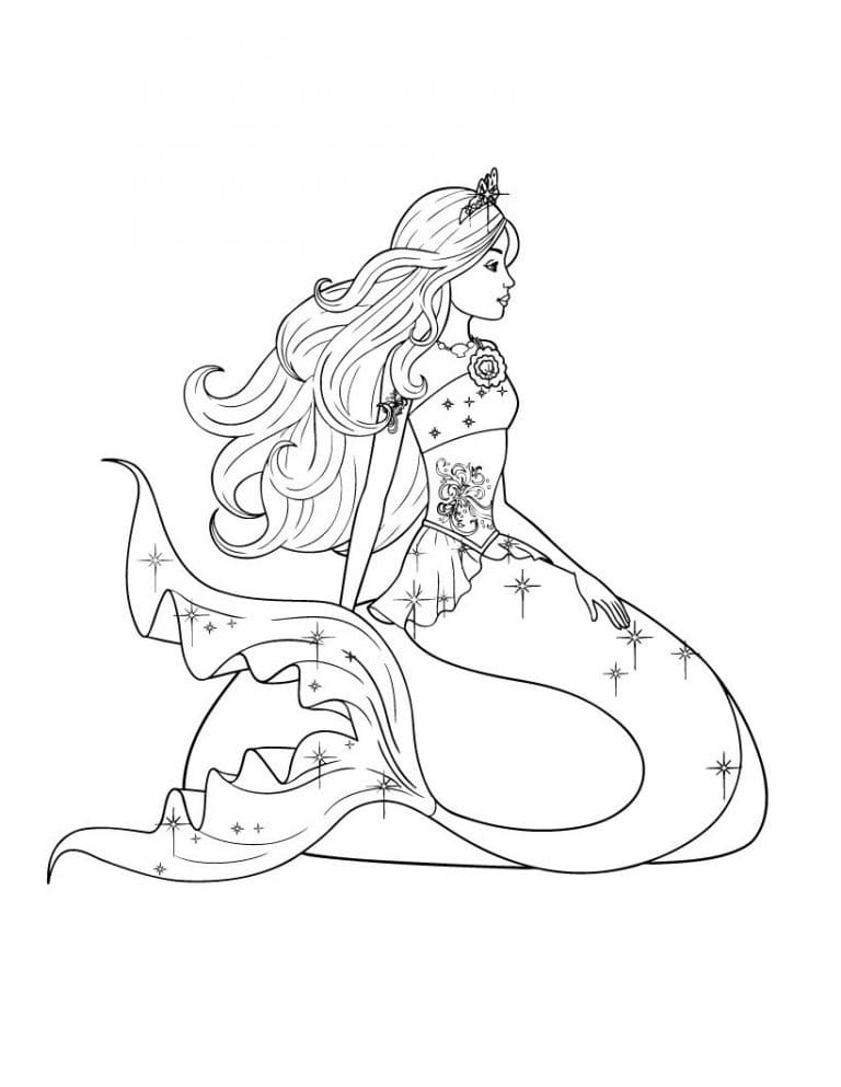 Printable Barbie Mermaid