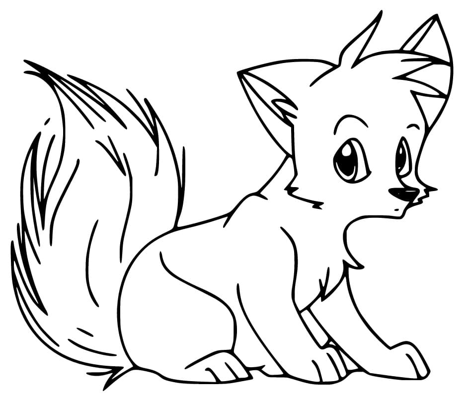 Printable Cute Fox Coloring Game Printable Cute Fox
