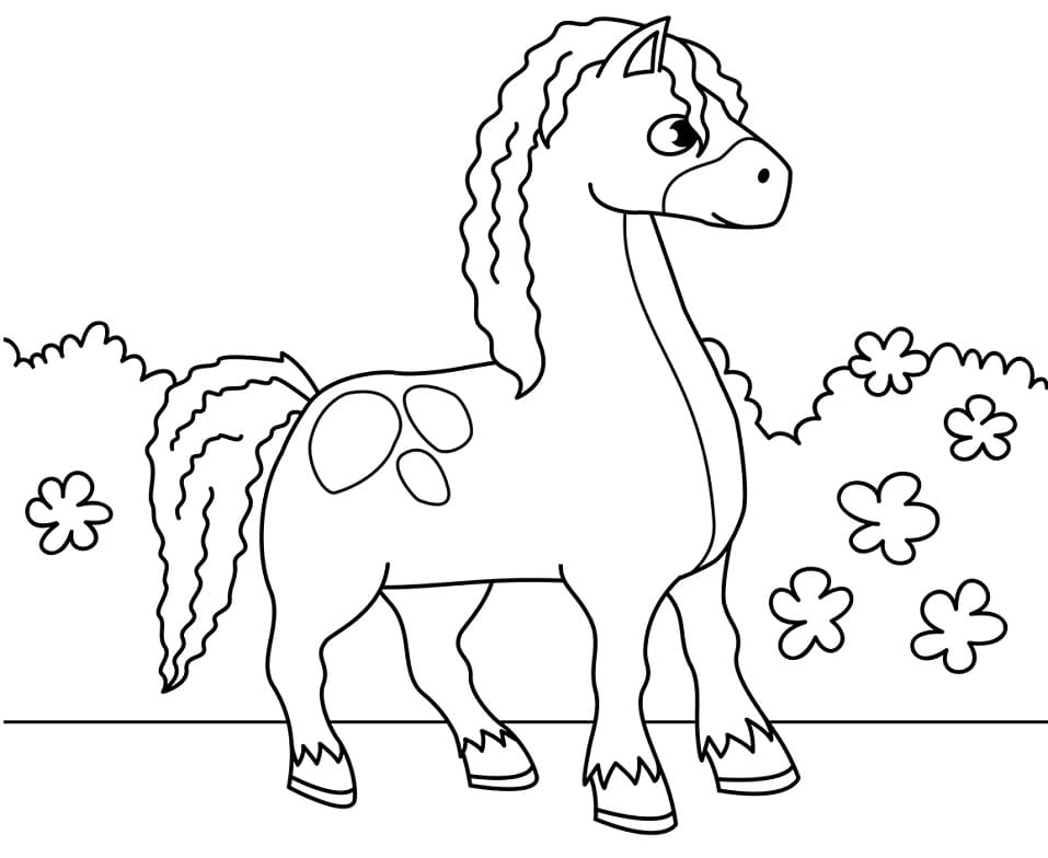 Printable Cute Horse Coloring Game Printable Cute Horse
