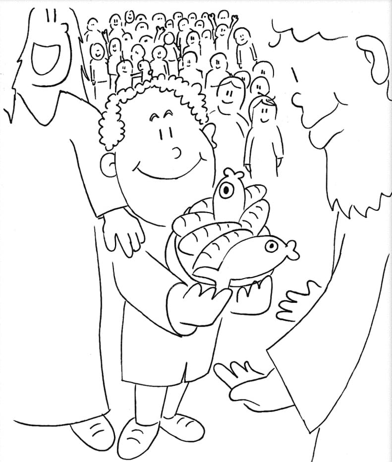 Printable Feeding 5,000 Coloring Game Printable Feeding 5,000
