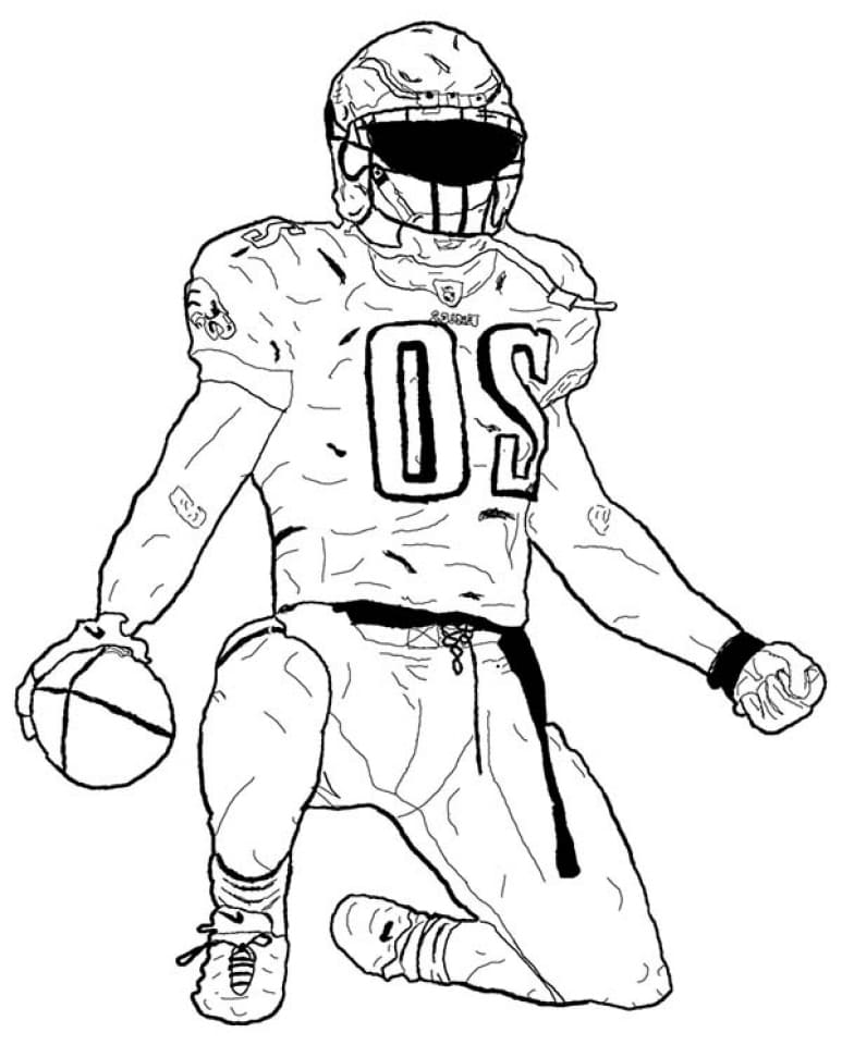 Printable Football Player Coloring Game Printable Football Player