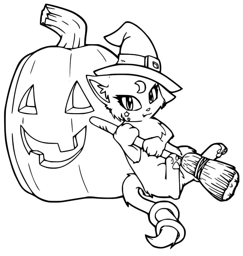 Printable Hallween Cat