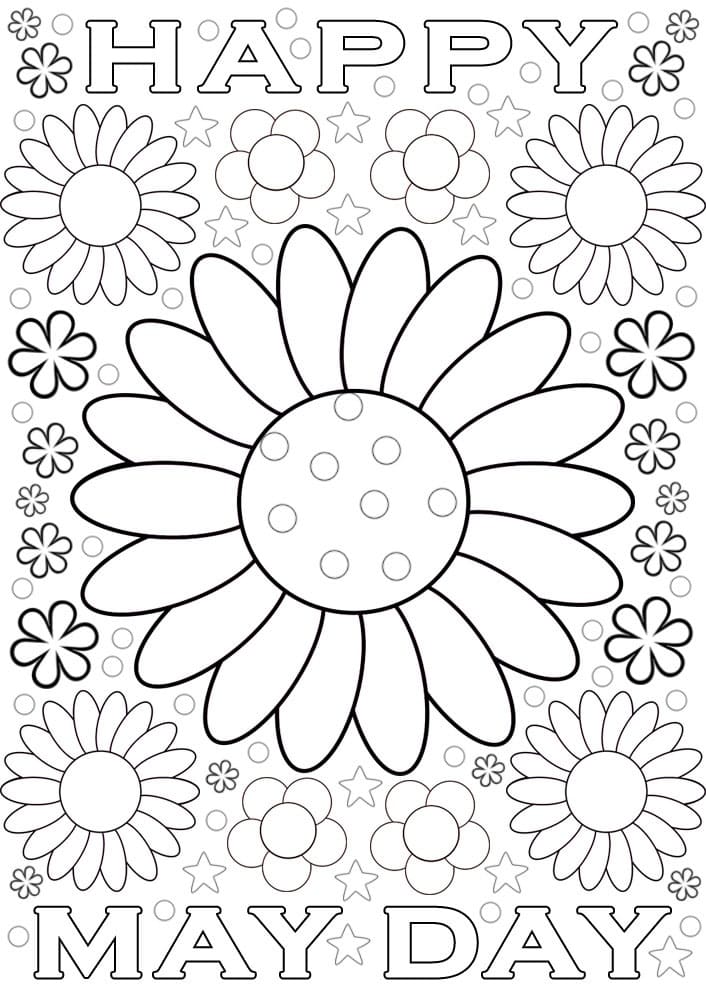 Printable Happy May Day Coloring Game Printable Happy May Day