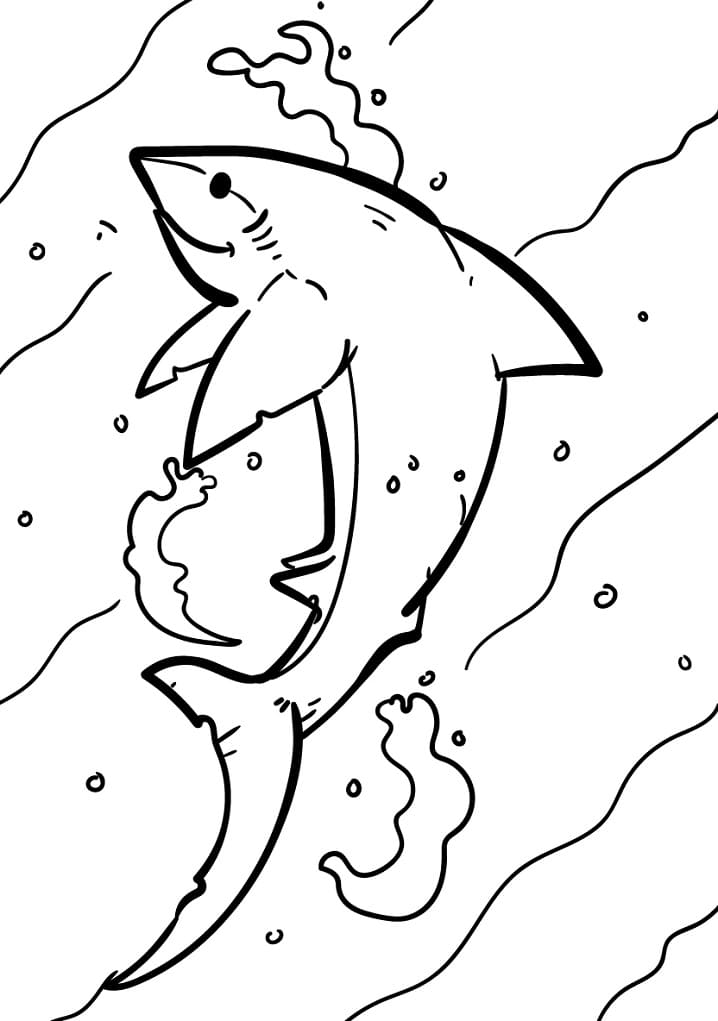 Printable Happy Shark