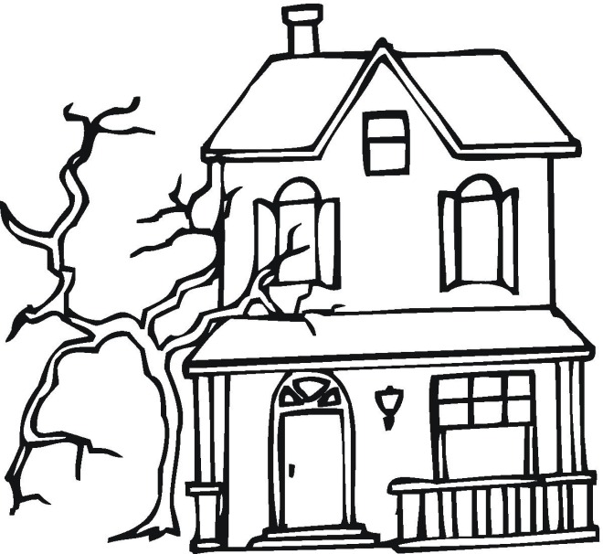 Printable Haunted House Coloring Game Printable Haunted House