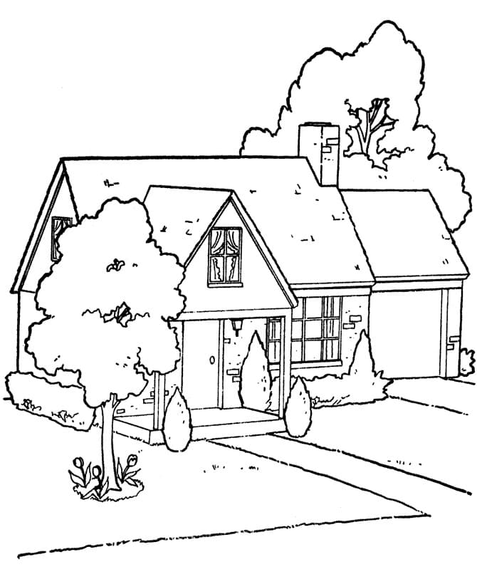 Printable House Coloring Game Printable House