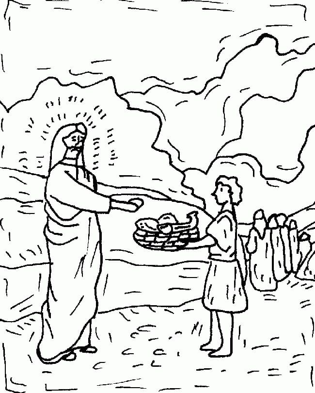 Printable Jesus Feeds 5,000