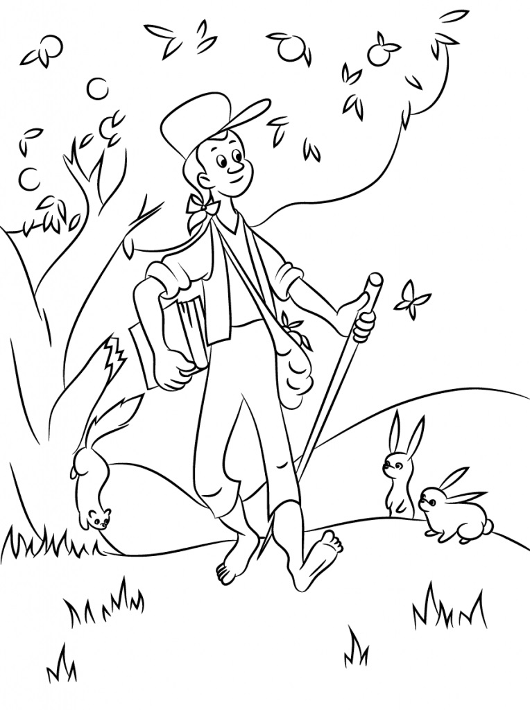 Printable Johnny Appleseed
