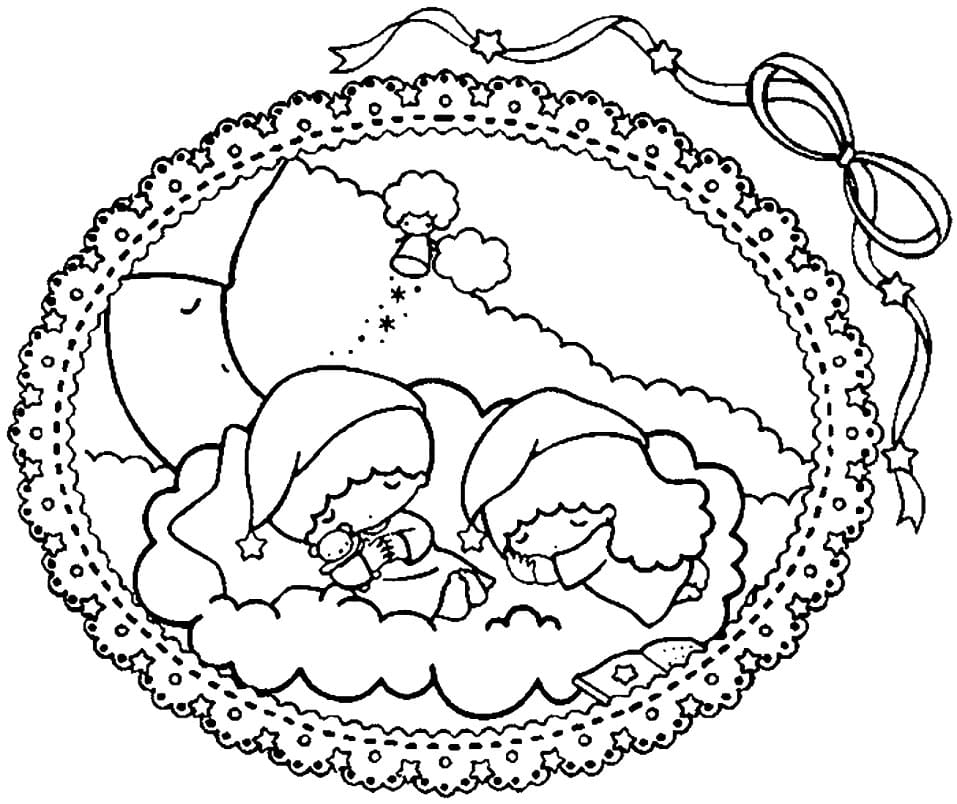 Printable Little Twin Stars Coloring Game Printable Little Twin Stars