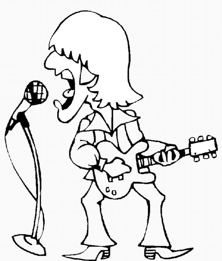 Printable Rockstar Coloring Game Printable Rockstar