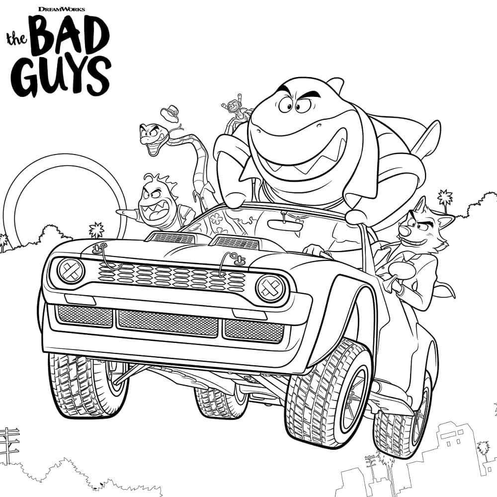 Diane Foxington in The Bad Guys Coloring - Play Free Coloring Game Online