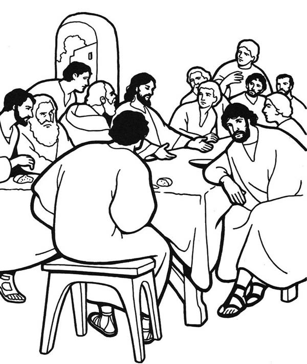 DaVinci Last Supper Coloring - Play Free Coloring Game Online