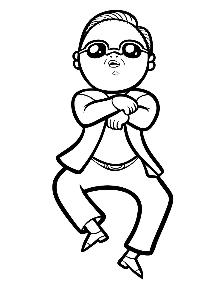 Psy Gangnam Style Coloring Game Psy Gangnam Style