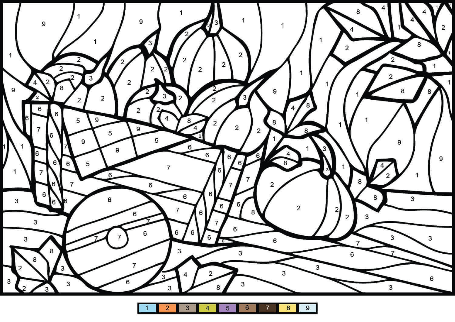 Pumpkins Color by Number