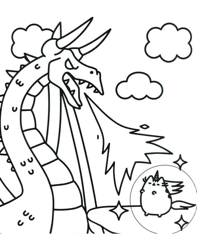 Pusheen and Dragon