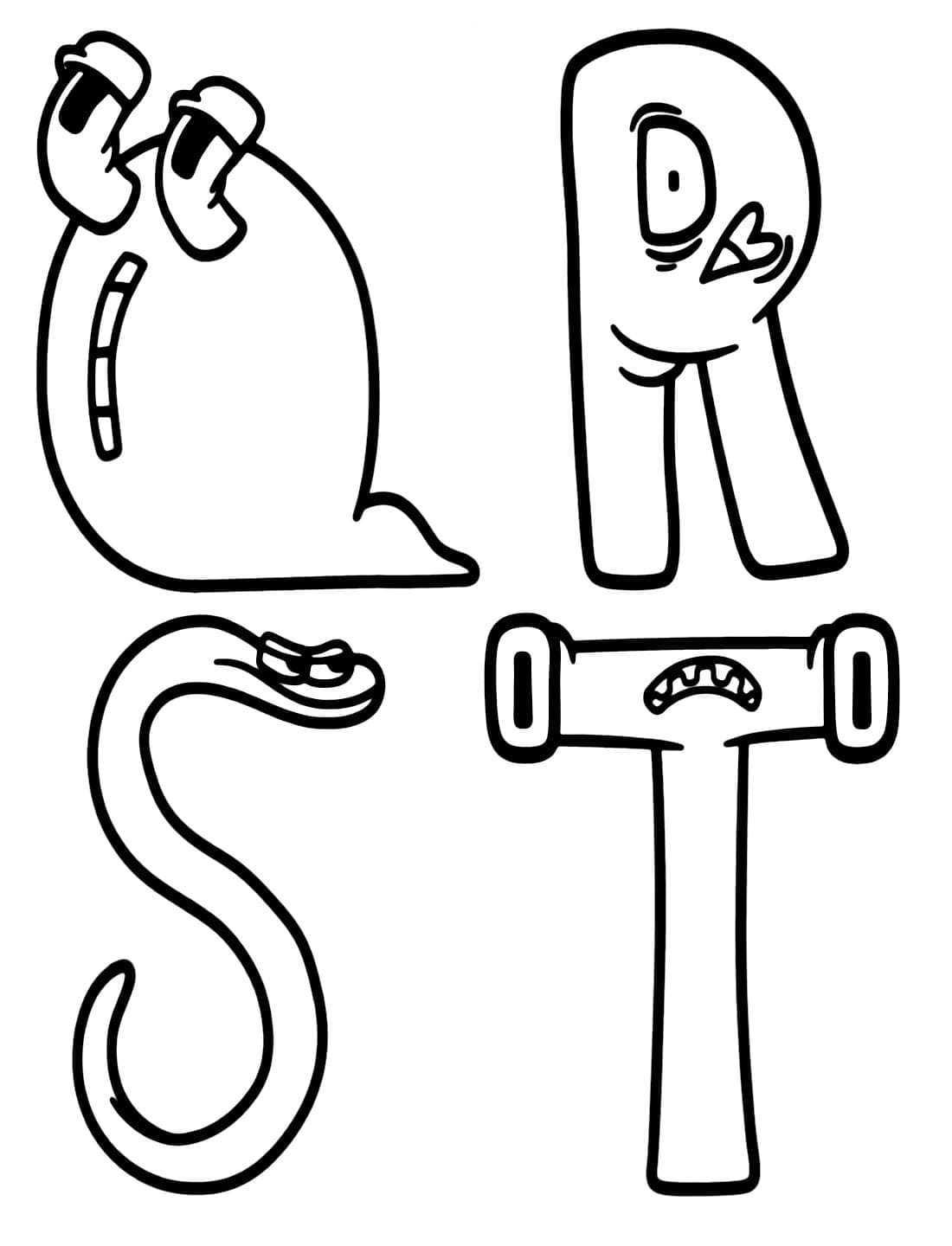 Q R S T Alphabet Lore