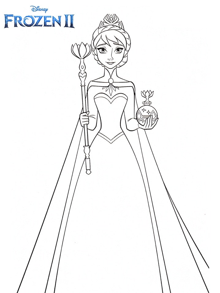 Queen Anna Frozen 2 Coloring Game Queen Anna Frozen 2