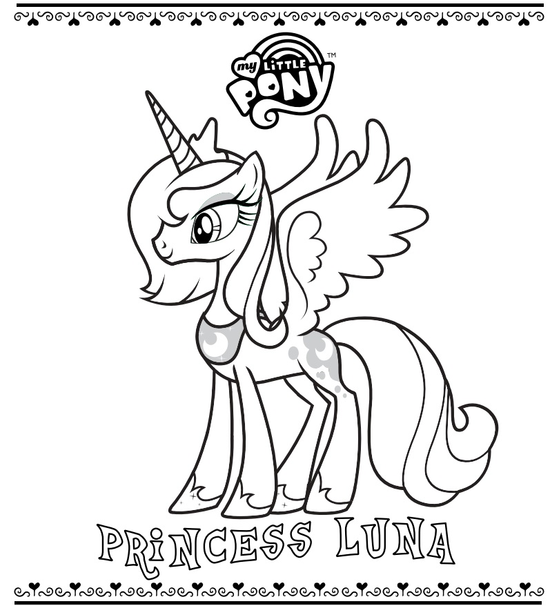 Radiant Princess Luna Coloring Game Radiant Princess Luna