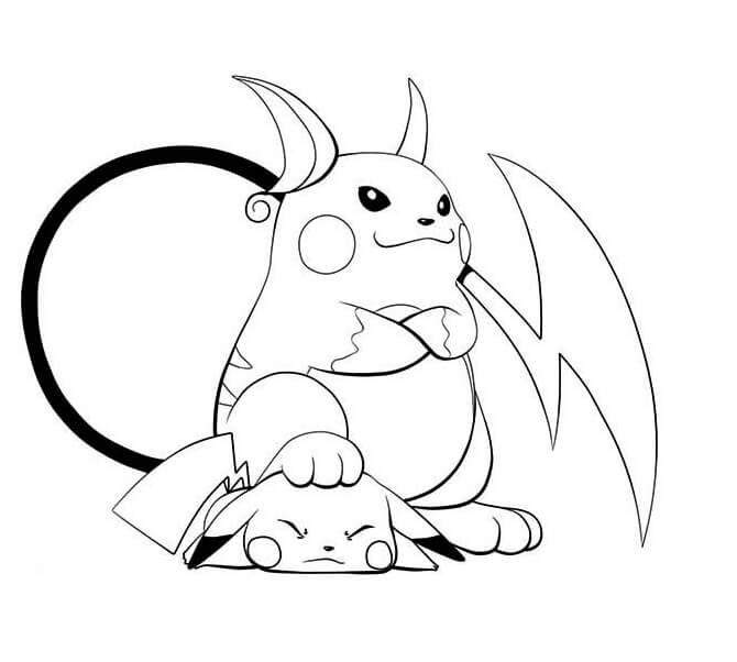 Raichu and Pikachu Coloring Game Raichu and Pikachu