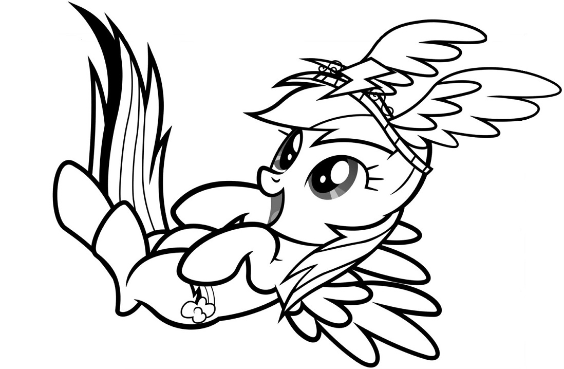 Rainbow Dash 1 Coloring - Play Free Coloring Game Online