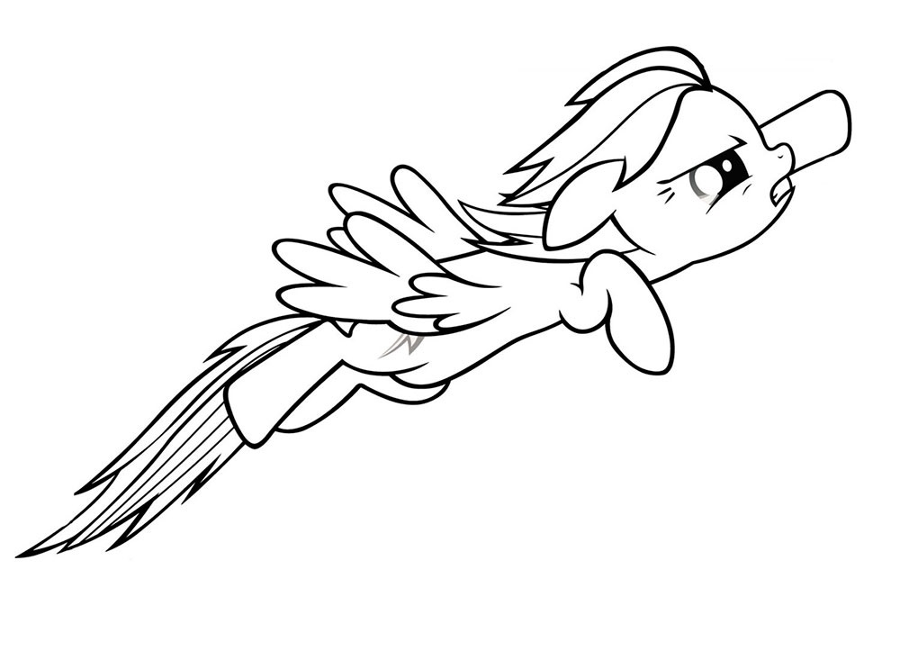 Rainbow Dash Flying Fast