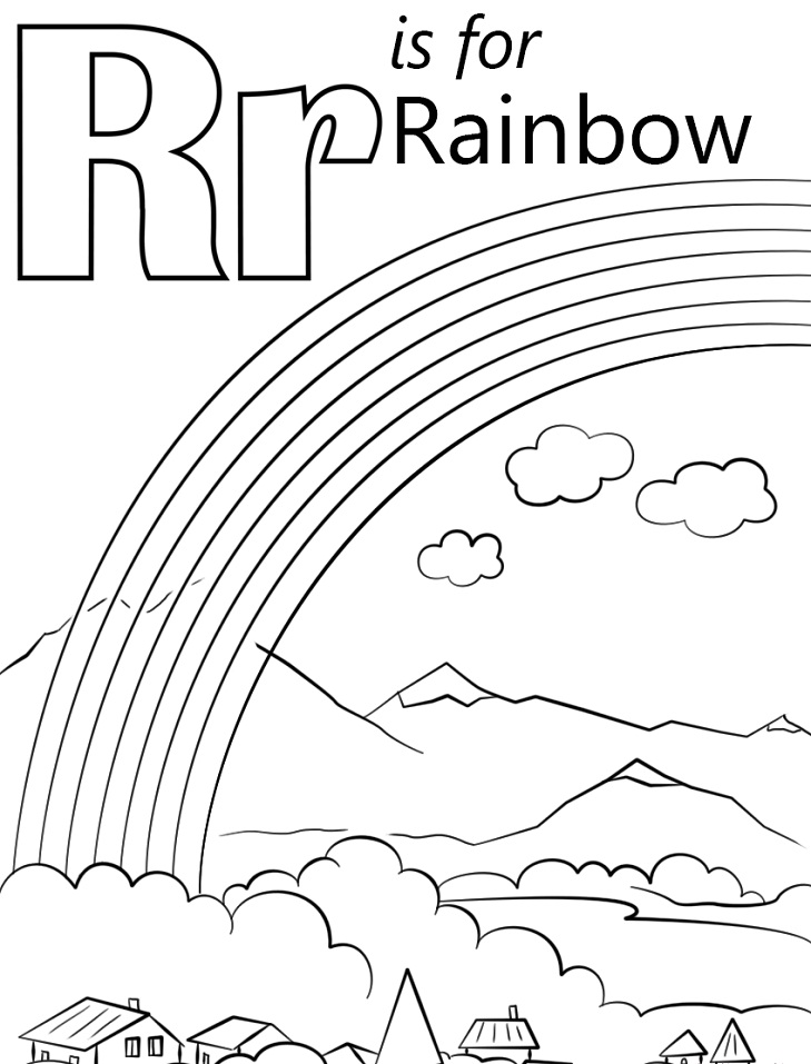 Rainbow Letter R