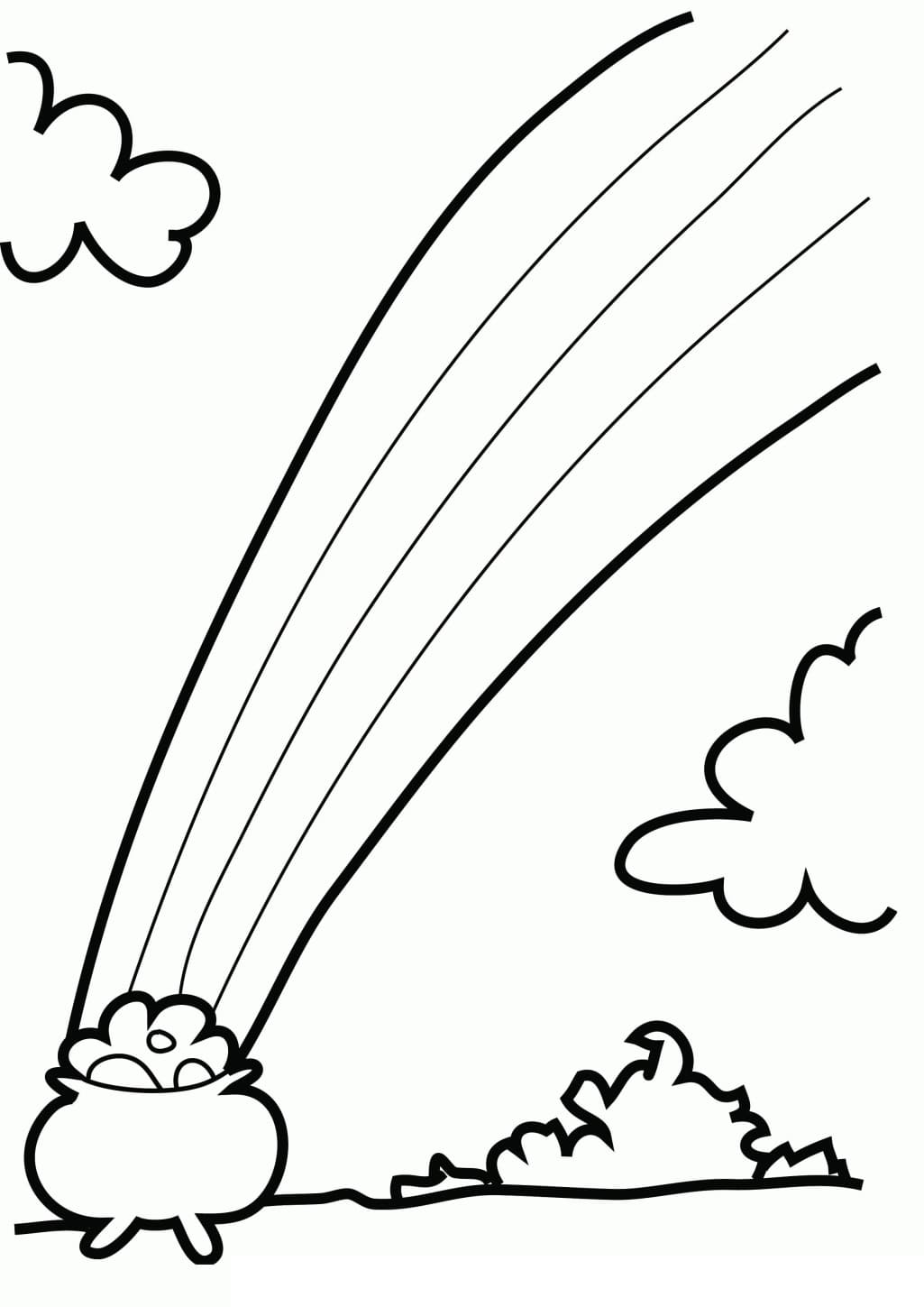 Rainbow Pot of Gold 1 Coloring Game Rainbow Pot of Gold 1