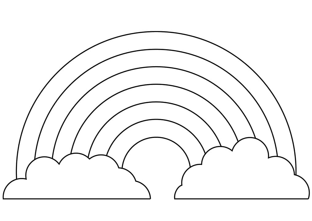 Rainbow and Clouds Printable