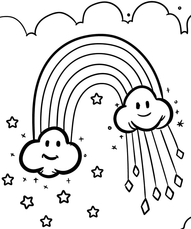 Rainbow and Cute Clouds