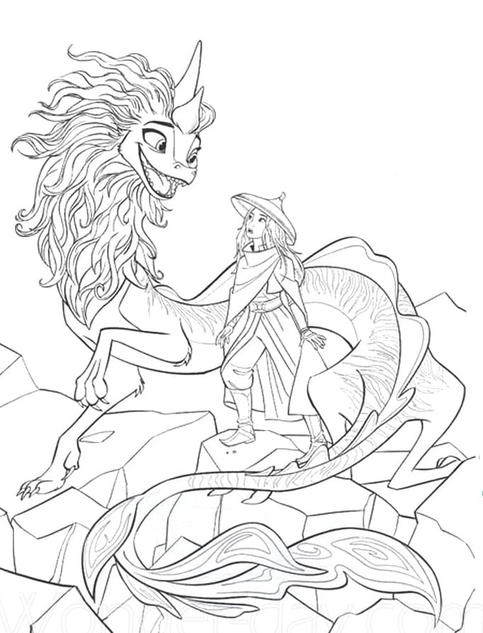 Raya and Sisu Coloring Game Raya and Sisu