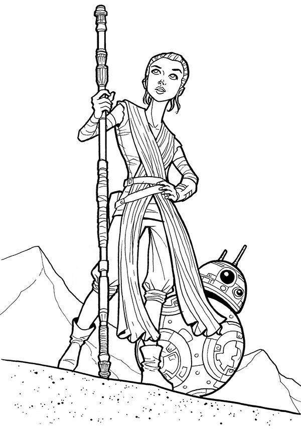 Rey and BB-8 from Star Wars
