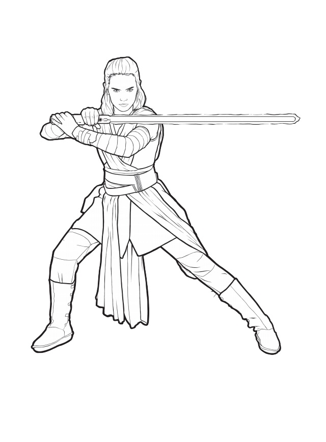 Rey with Lightsaber