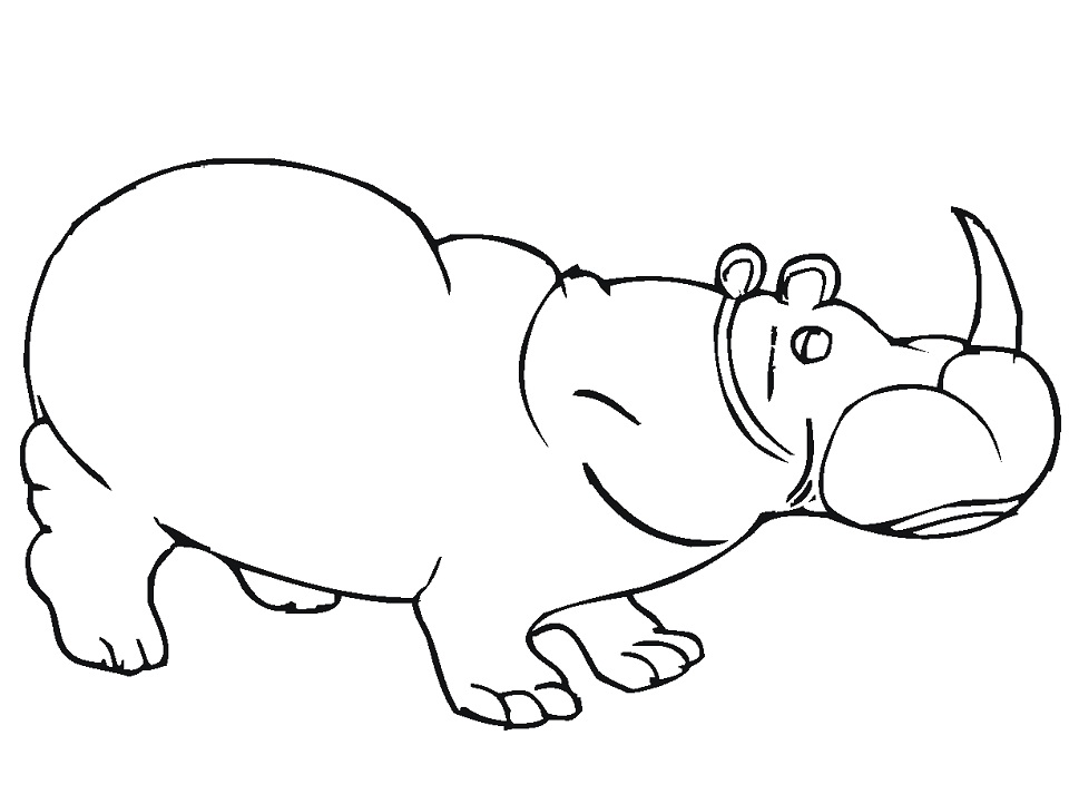 African Rhinoceros Coloring - Play Free Coloring Game Online